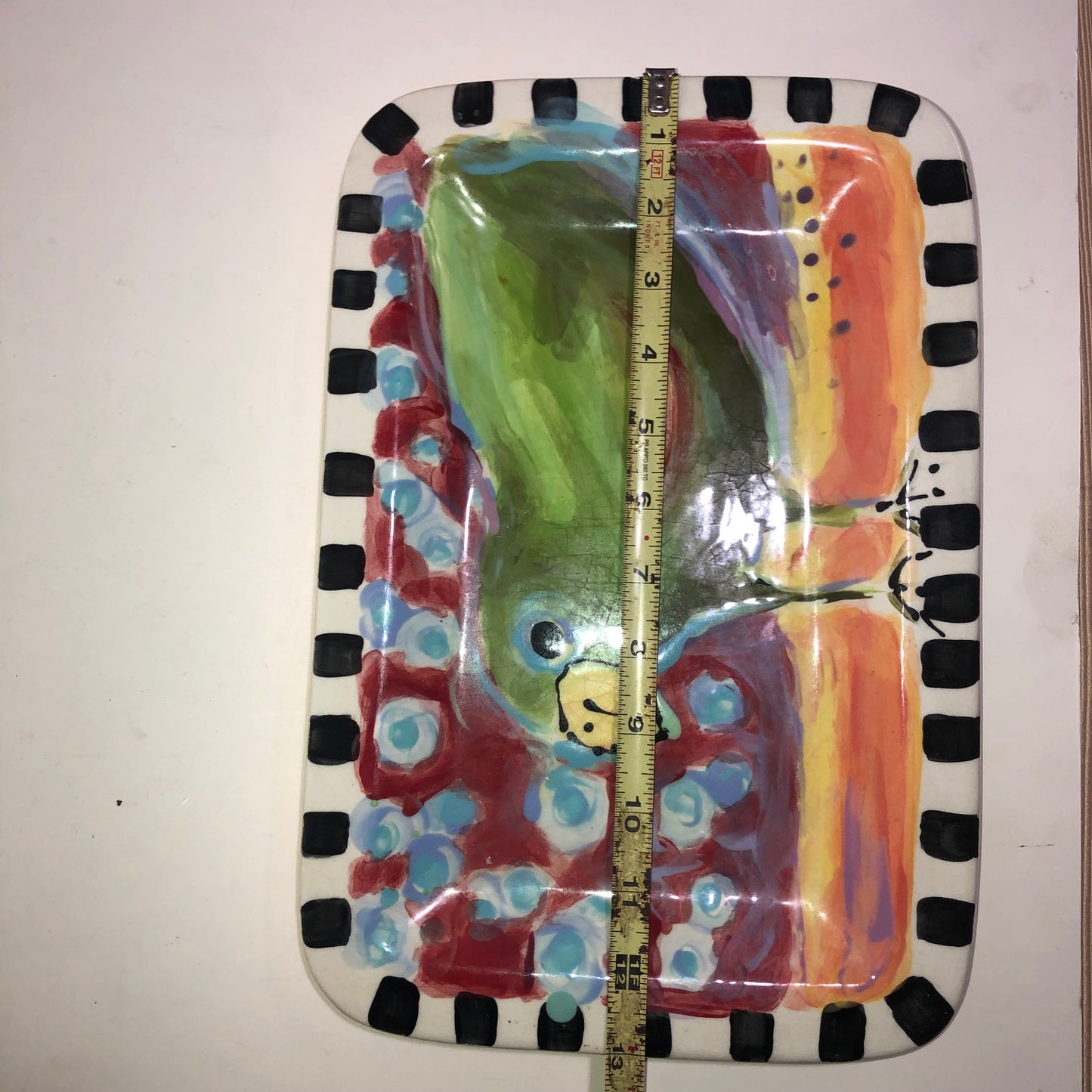 Hand-Painted Parrot Ceramic Plate by Victoria Heisler - Vintage Pottery