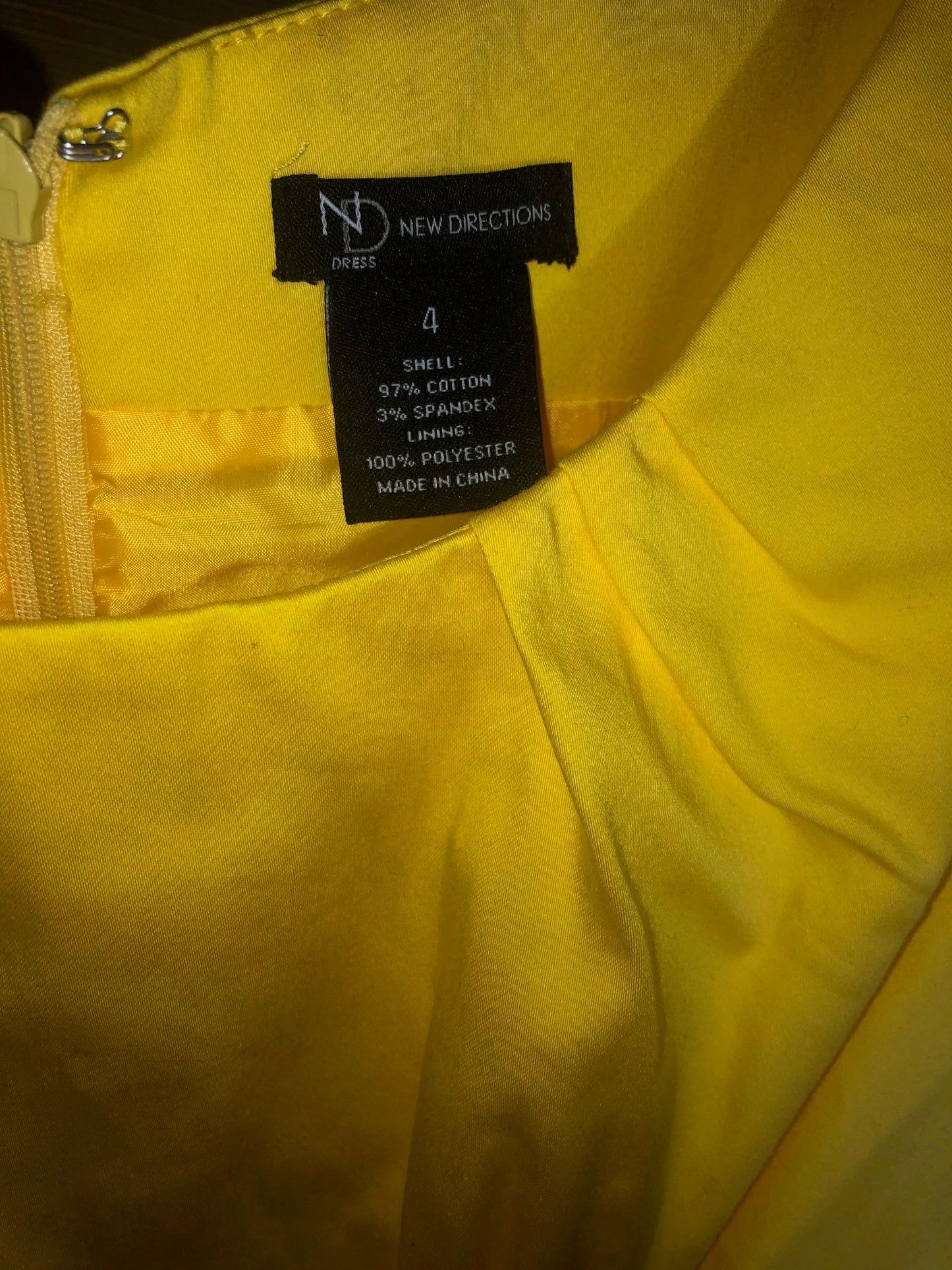 Vintage New Directions Yellow Dress, Size 4, Excellent Condition - Vintage Vibes