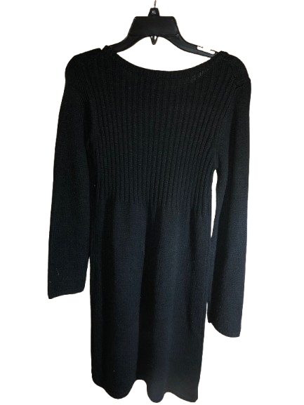 New Directions Vintage Woven Knit Dress, Size Small - Elegant Black