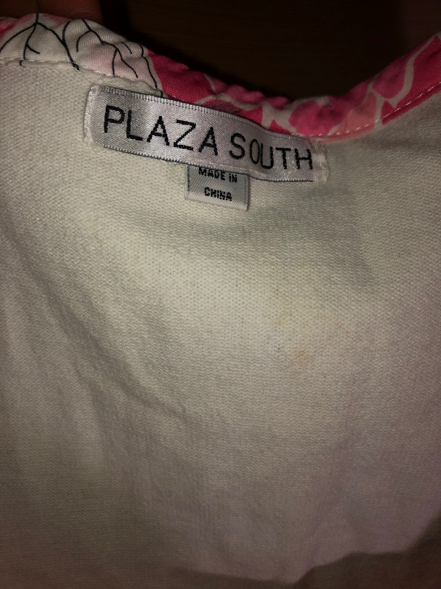 Plaza South Vintage Dress, Size 12, Pink Floral - Pink Ribbon and Cover-Up Included Free