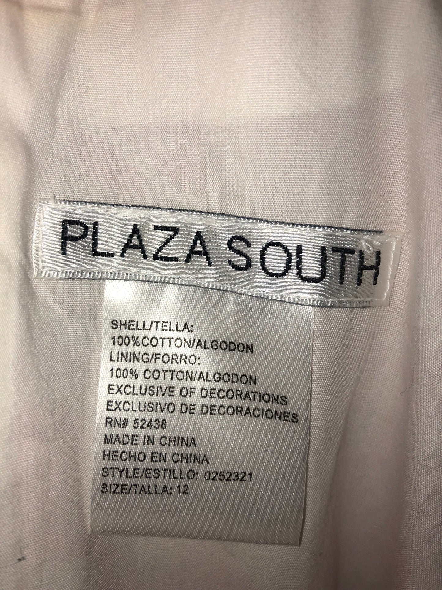 Plaza South Vintage Dress, Size 12, Pink Floral - Pink Ribbon and Cover-Up Included Free