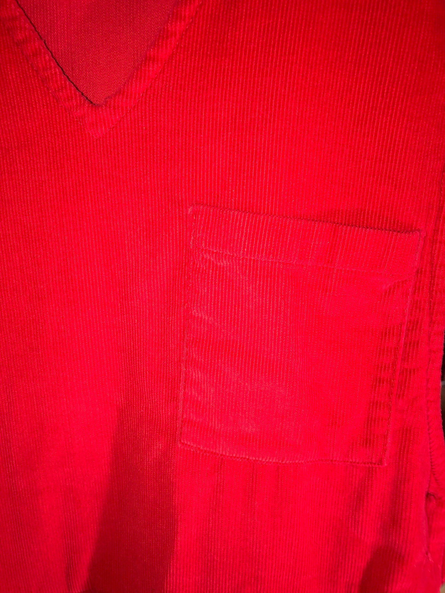 Avocado Vintage Corduroy Dress, Size S, Rich Red - Unique Find