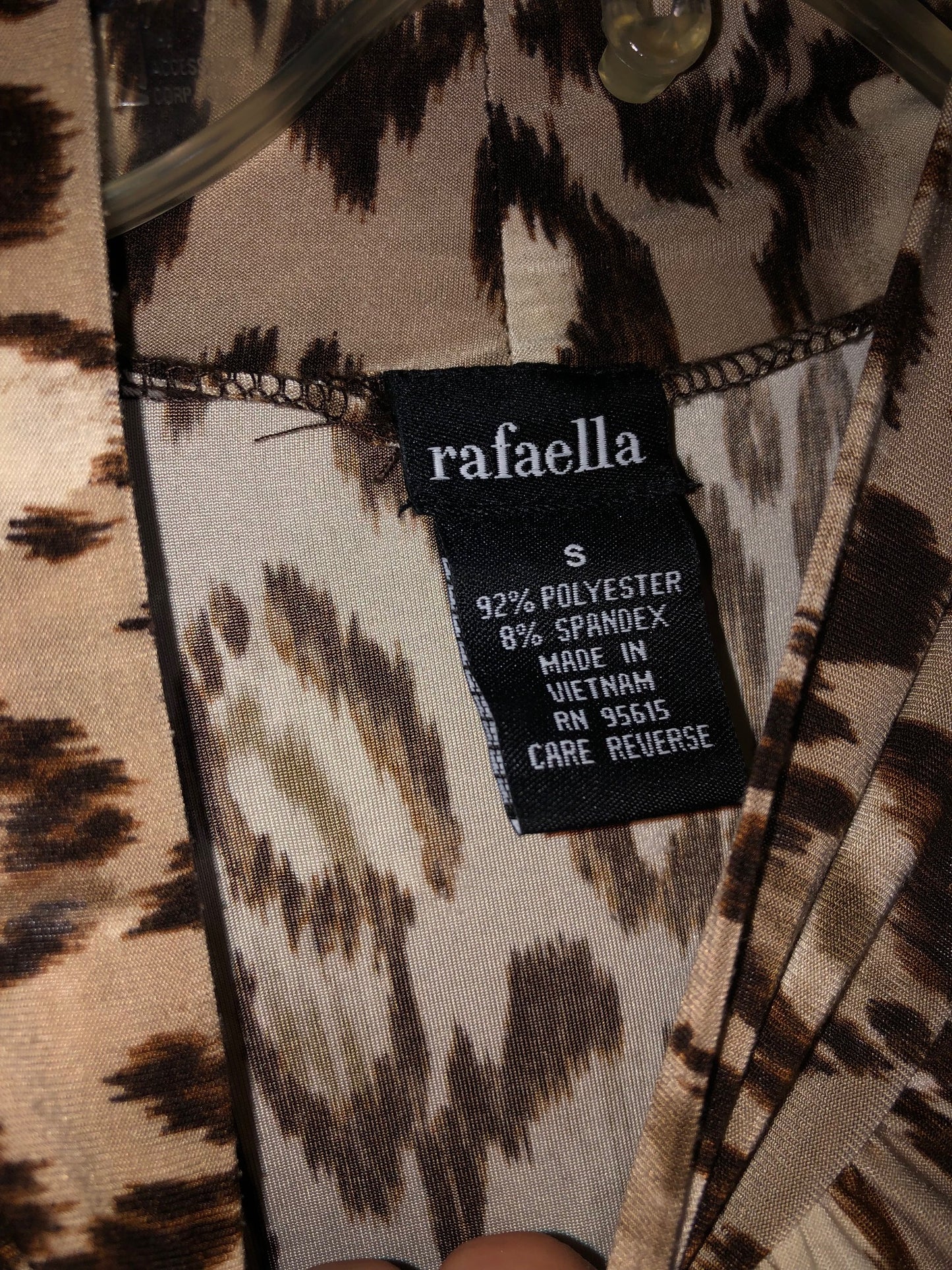 Rafaella Vintage Blouse, Size S, Animal Print - Statement Top