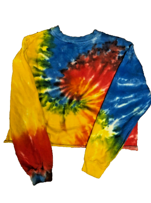PlayStation Crop Top | Tie-Dye | "Live in Your World, Play in Ours" | Women's Gaming Apparel | Retro Vibes - Vintage Vibes