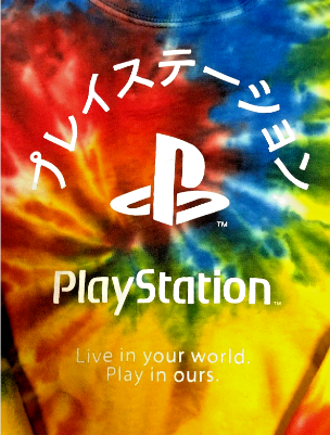 PlayStation Crop Top | Tie-Dye | "Live in Your World, Play in Ours" | Women's Gaming Apparel | Retro Vibes - Vintage Vibes
