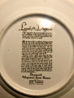 Vintage Onondaga (Syracuse China ) Pottery "Legend of the Dogwood" Plate - Collectible