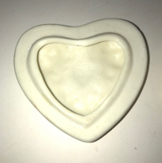 Vintage Heart-Shaped Porcelain Jewelry Box with Rose Design
