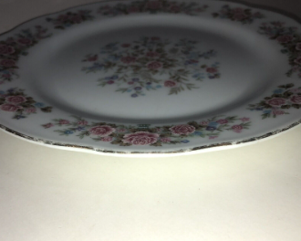 Vintage Remington Fine China by Red Sea Floral Plate with Gold Accents