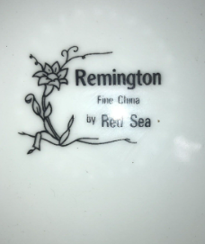 Vintage Remington Fine China by Red Sea Floral Plate with Gold Accents