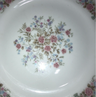 Vintage Remington Fine China by Red Sea Floral Plate with Gold Accents