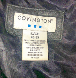 Vintage Covington Women's Size Small Leather Jacket - Black (Minor Wear)