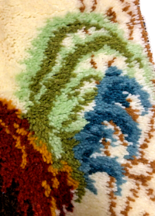 Vintage Handwoven Rooster Rug - Rustic Wall Hanging Decor (Appalachian Craft)