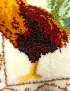 Vintage Handwoven Rooster Rug - Rustic Wall Hanging Decor (Appalachian Craft)