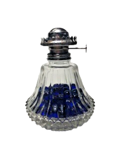 Vintage Lamplight Farms Cut Glass Mini Oil Lamp