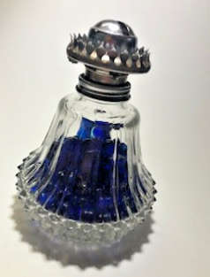 Vintage Lamplight Farms Cut Glass Mini Oil Lamp