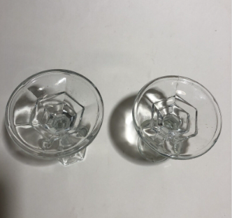 Vintage Crystal Glass Candlestick Holders Set of 2