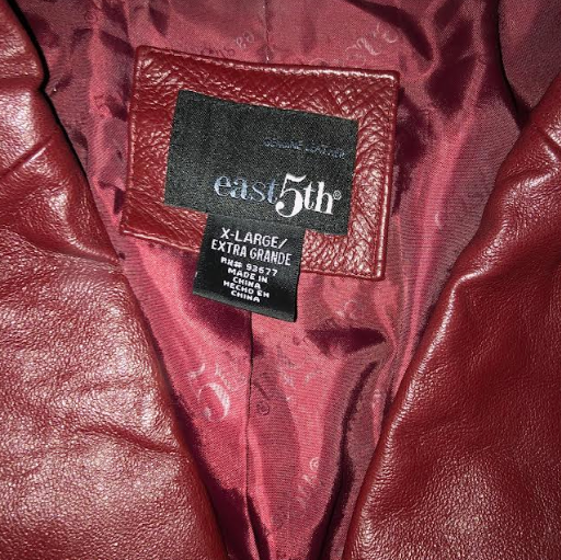 Vintage East 5th Leather Jacket: Burgundy XL (90s)