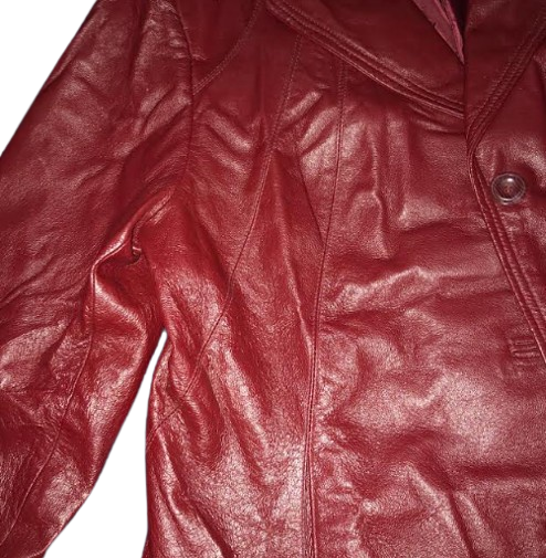 Vintage East 5th Leather Jacket: Burgundy XL (90s)