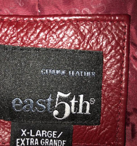 Vintage East 5th Leather Jacket: Burgundy XL (90s)