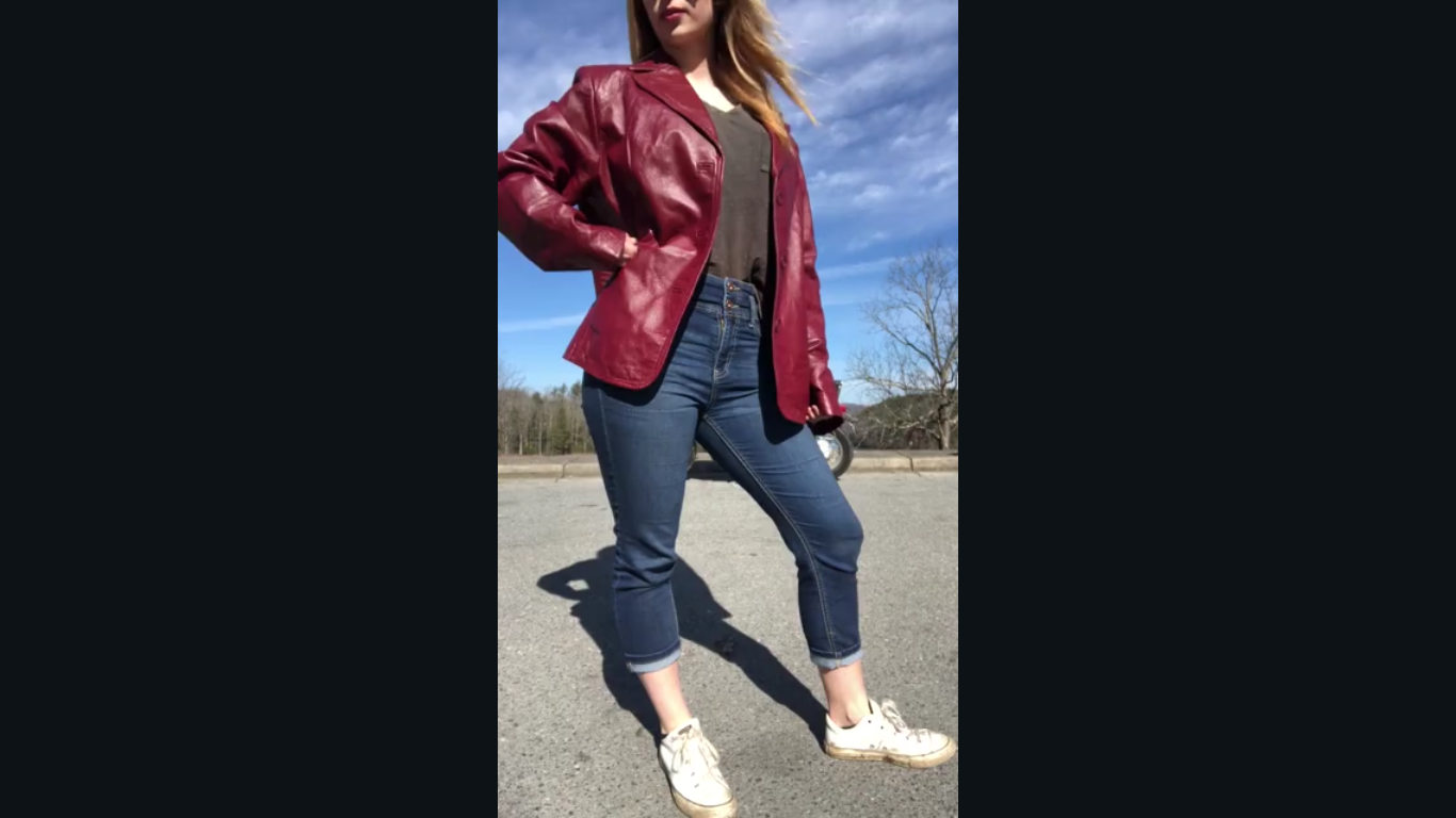 scarlet vintage east 5th leather jacket xl