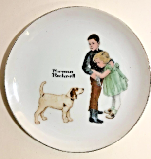 norman rockwell big brother plate