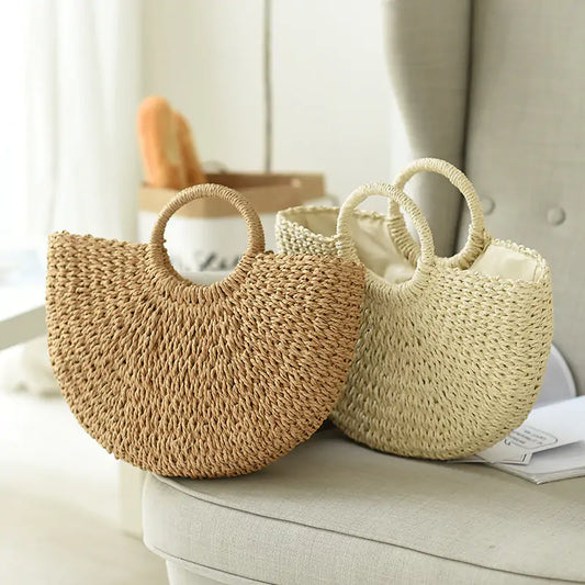 Handmade Straw Bag - Vintage Vibes