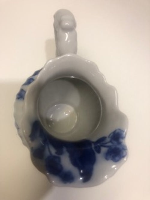 Vintage TRE Cox England Inspired Blue & White Floral Porcelain Pitcher