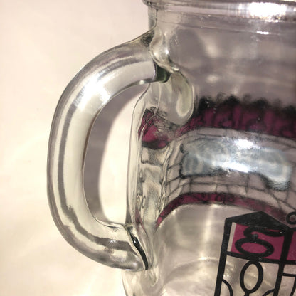 Coca Cola Glass Pitcher Tiffany Style Stained Glass Soda Pop Coke Vintage 1970s Retro