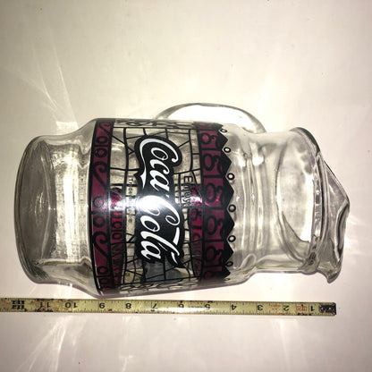 Coca Cola Glass Pitcher Tiffany Style Stained Glass Soda Pop Coke Vintage 1970s Retro