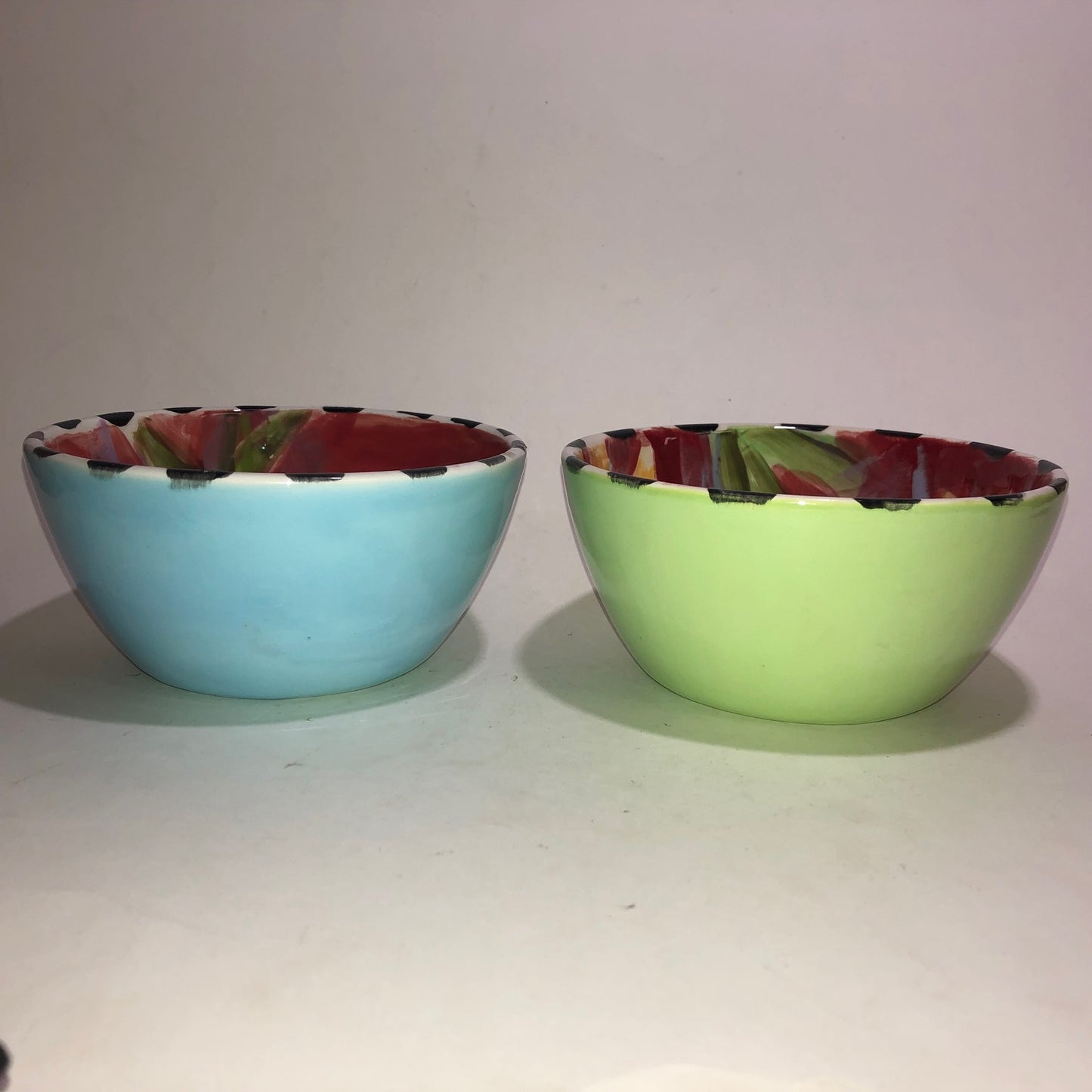 Vintage Victoria Heisler Pottery Bowls - Set of 2, Sunflowers and Lemons