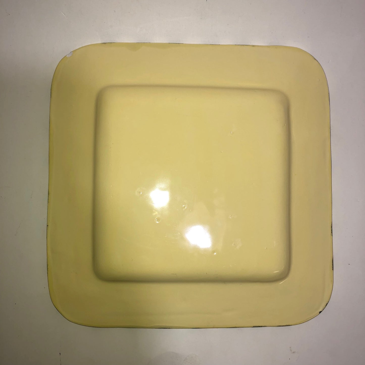 Vintage Victoria Heisler Pottery Square Lemon Plate/Tray, Yellow