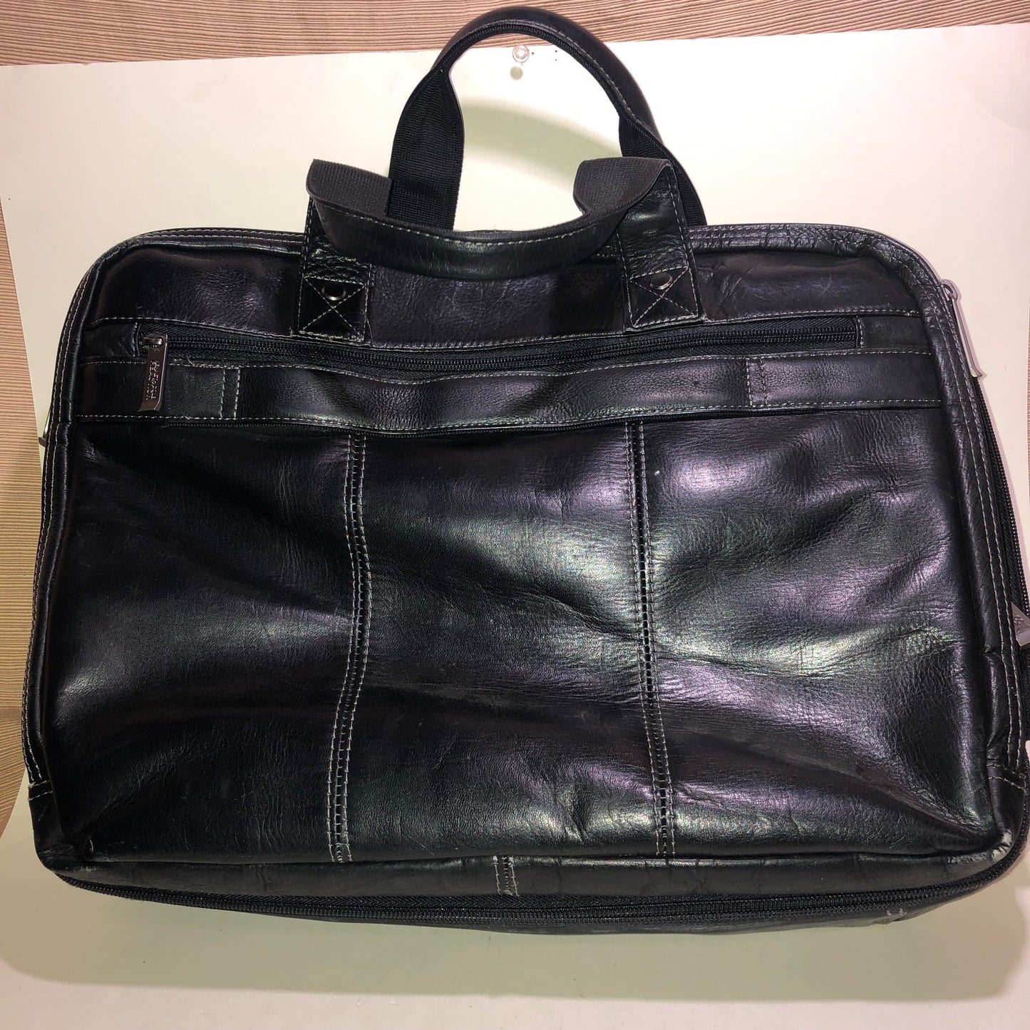 Kenneth Cole Reaction Black Leather Briefcase - New Without Tags, large bag