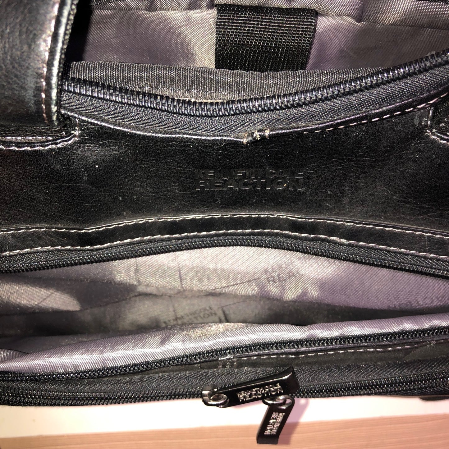 Kenneth Cole Reaction Black Leather Briefcase - New Without Tags, large bag