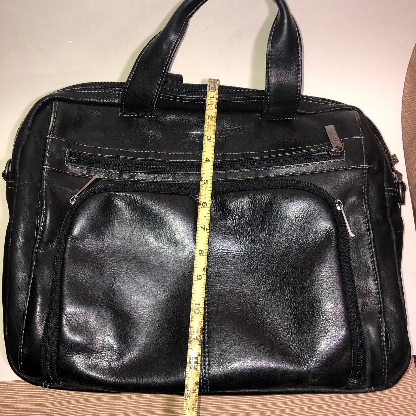 Kenneth Cole Reaction Black Leather Briefcase - New Without Tags, large bag