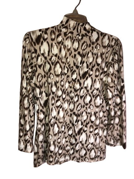 Rafaella Vintage Blouse, Size S, Animal Print - Statement Top