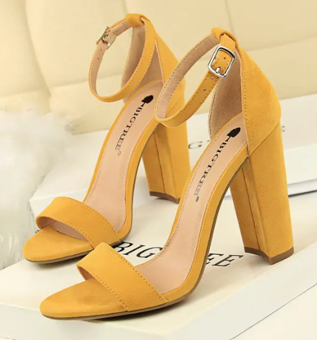 Women's High Heels Sandals Ankle Strappy Vintage Retro Shoes