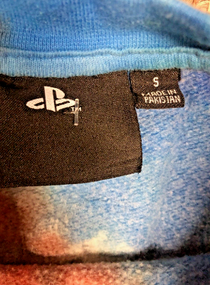 Pre-Owned PlayStation Crop Top | Tie-Dye | "Live in Your World, Play in Ours" | Women's Gaming Apparel | Retro Vibes