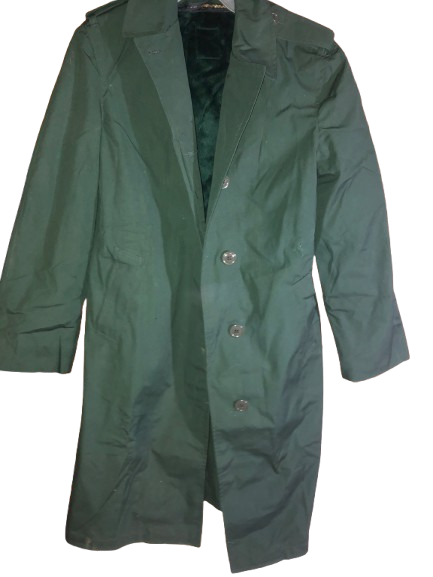 green jr rotc vintage trench coat