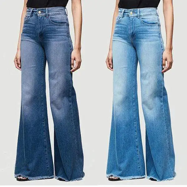 Plus Size Bell Bottom Jeans Retro Style