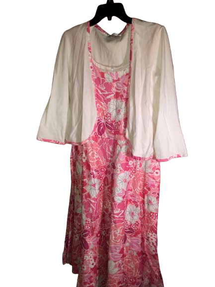vintage pink floral dress