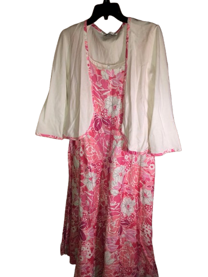 vintage pink floral dress