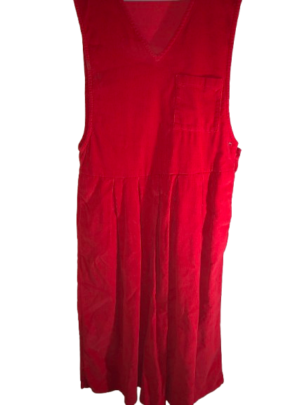 vintage red corduroy dress