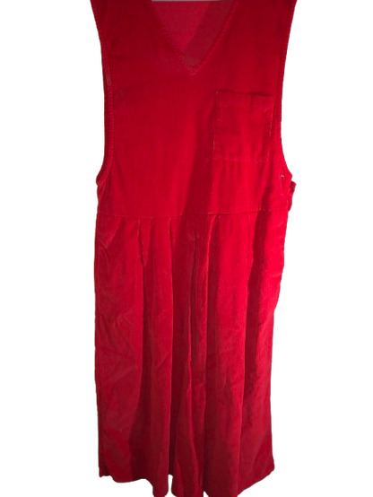 vintage red corduroy dress