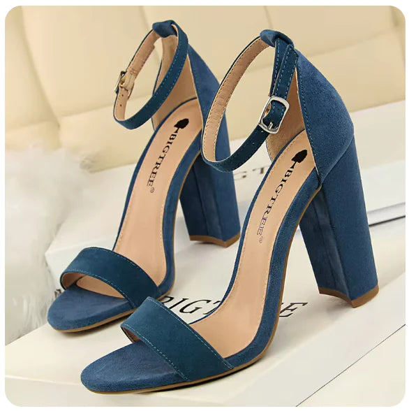 Women's High Heels Sandals Ankle Strappy Vintage Retro Shoes